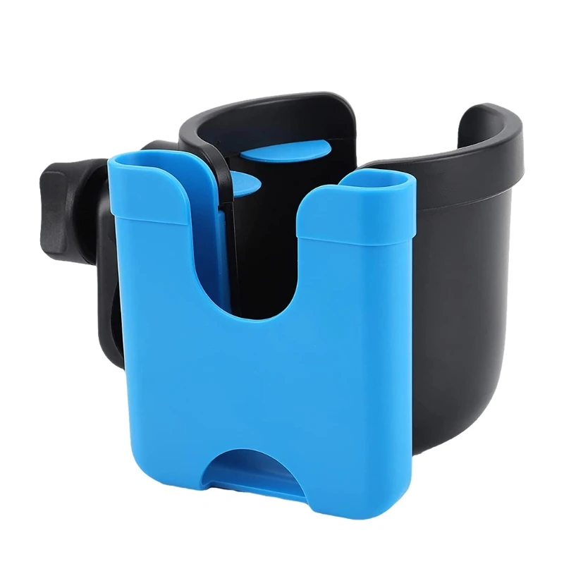 

Stroller Cup Holder with Phone Organizer Universal Bike Cup Holder 2 in 1 Bottle Bracket for Wheelchair Walker Pushchair