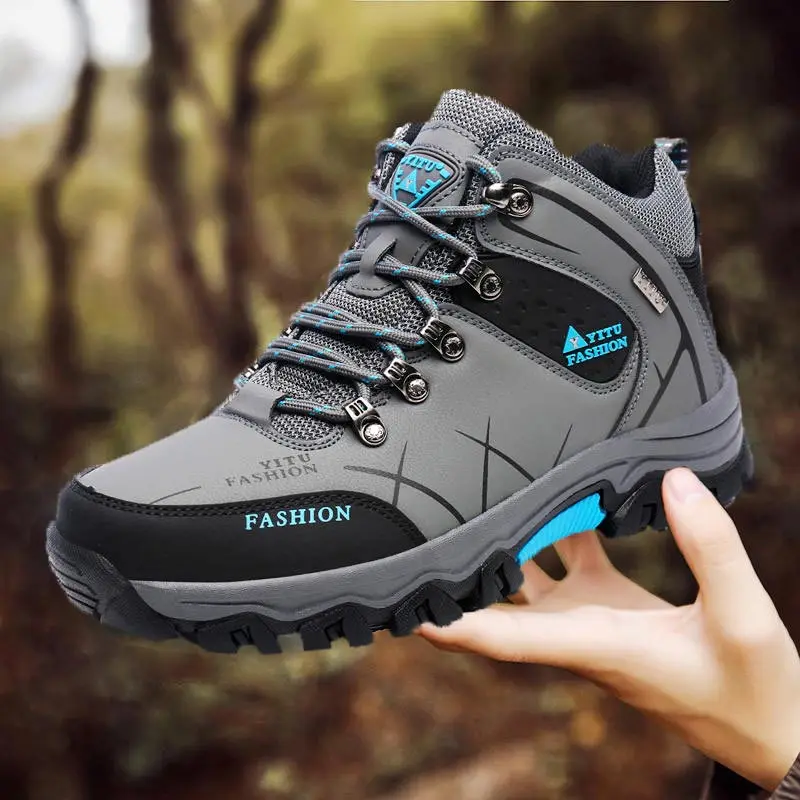 

Platform shoes men ankle boots 2021 fashion plush warm lace-up winter boots men sneakers high quality solid snow boots men shoes