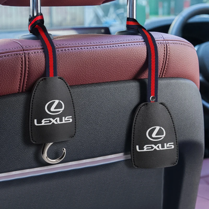 

1/2pcs High-quality Leather Multifunctional Car Seat Back Hooks For Lexus IS200T IS250 RX300 NX RX GS RX330 Interior Accessories