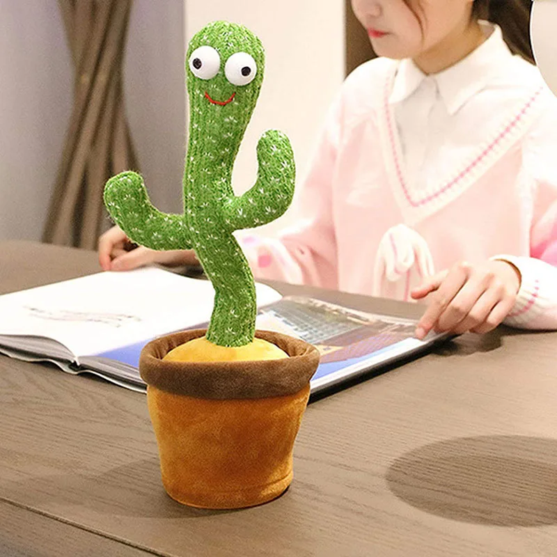 

Dancing Cactus Plush Toy Singing 60 English Songs Electronic Shake Soft Plush Doll Cactus Toys For Kids Early Education Toy