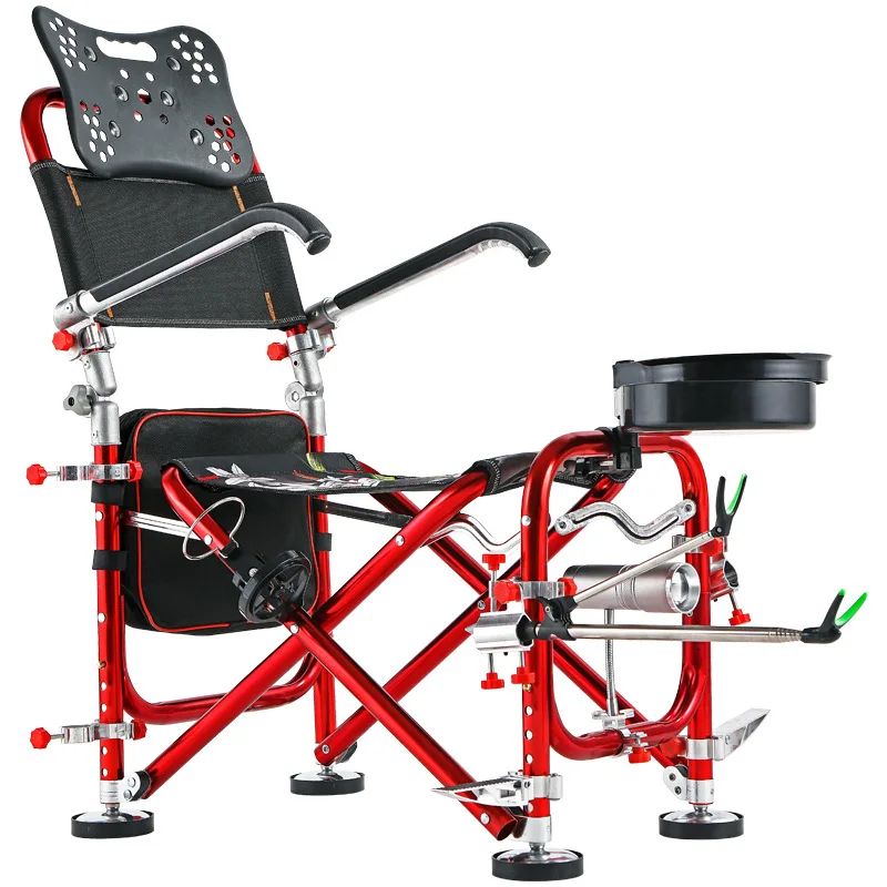 Многофункциональное рыболовное кресло из алюминиевого сплава складное