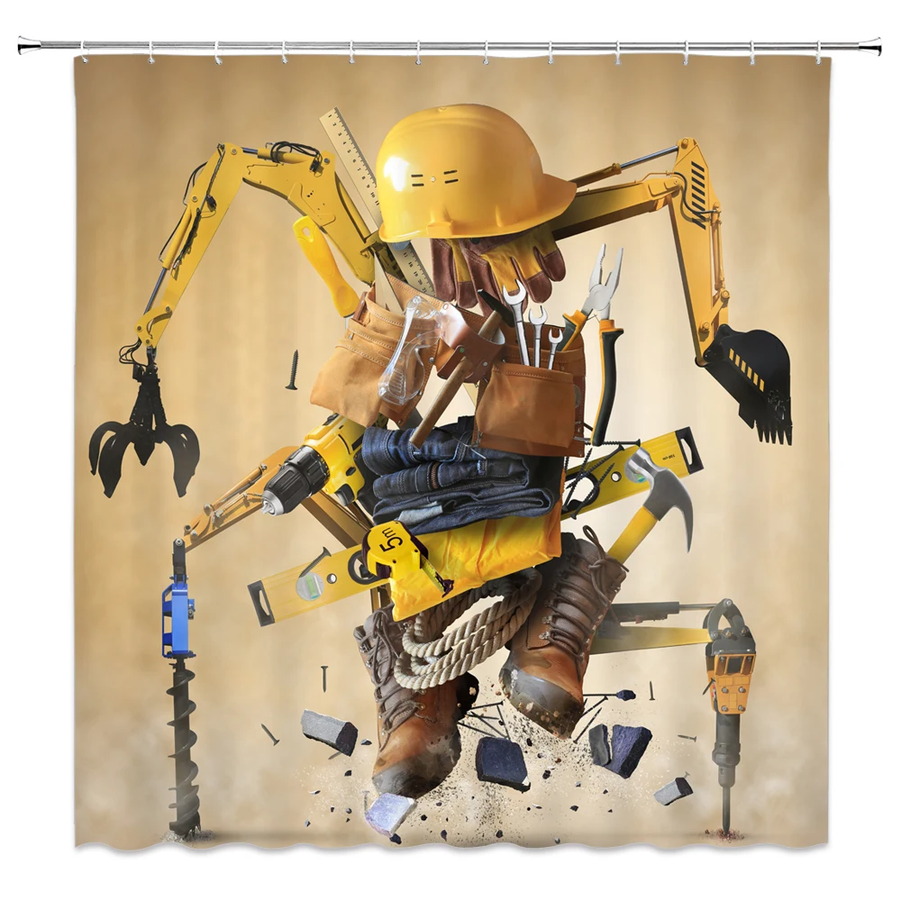 Звездные войны Робот занавеска для душа водонепроницаемый ткань фильм плакат