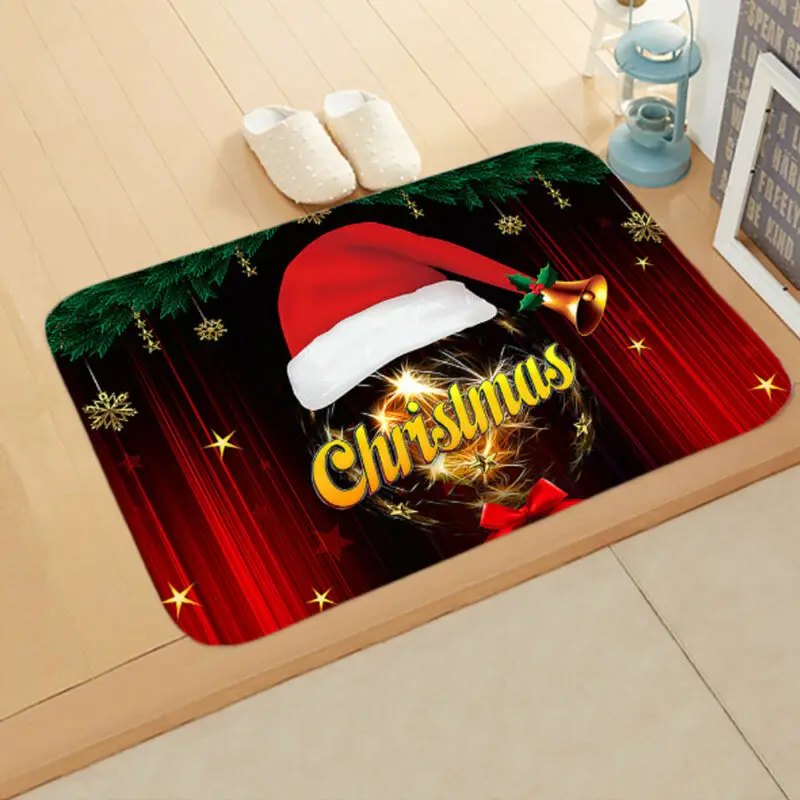 Merry Christmas Door Mat Snowman Floor Non Slip Xmas Rug Kitchen Home Room Decor | Дом и сад