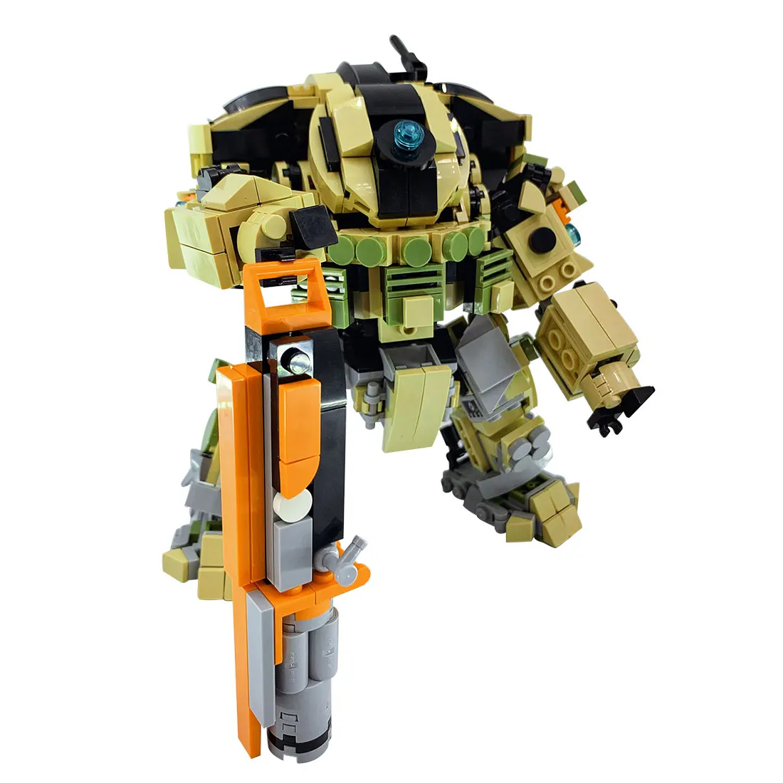 

706Pcs+ 16cm DIY STEM MOC Mecha Model Fighting Mecha Small Particle Building Blocks Educational Toy