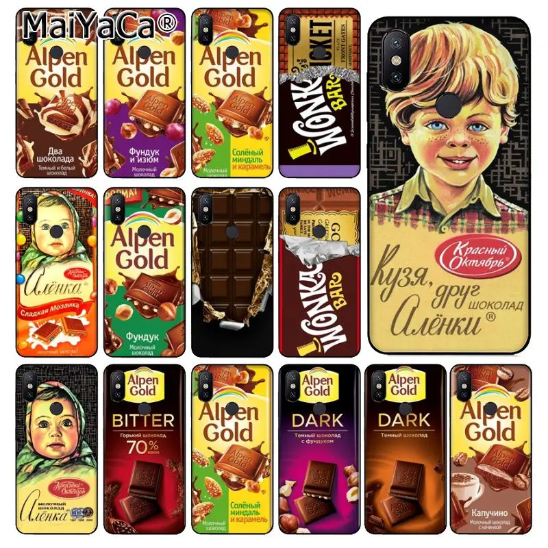 

MaiYaCa Alyonka Alenka Alpen Gold Wonka chocolate Phone Case for xiaomi mi 6 8 se note2 3 mix2 redmi 5 5plus note 4 5 5 Cover