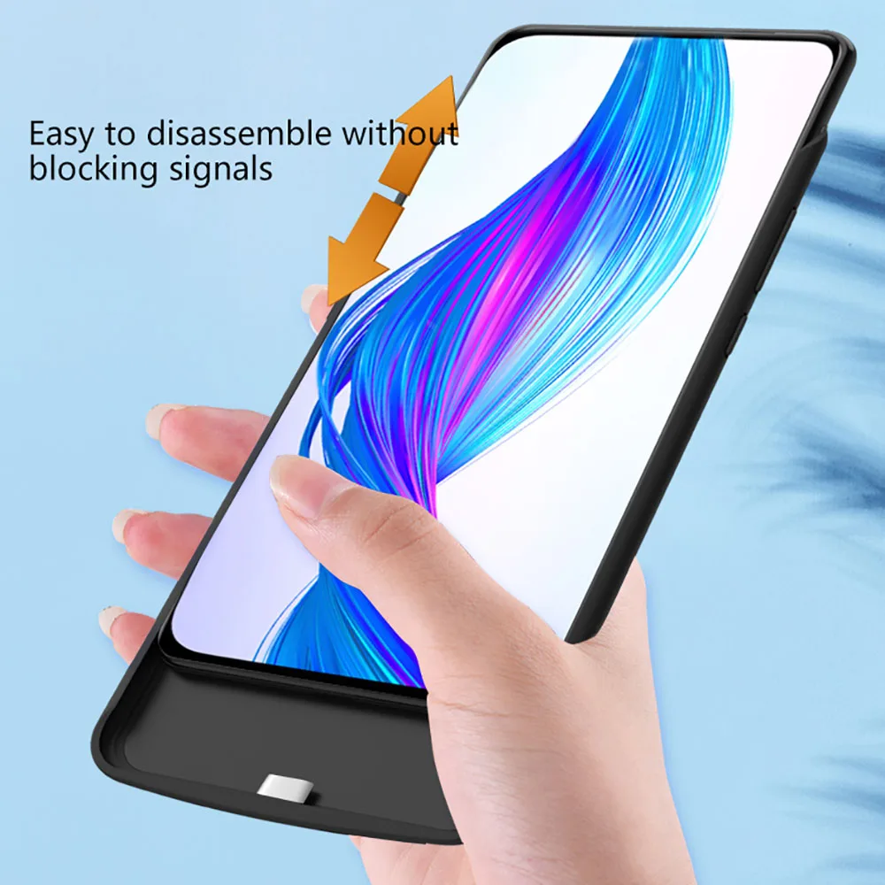 For Oppo Realme X 6500mAh Battery Charger Case Extended Backup Power Anti-Scratch Shockproof Protective Cover Back | Мобильные