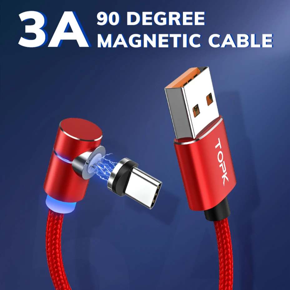 Магнитный светодиодный кабель Micro USB и Type C магнитный для зарядки IPhone X XS MAX 8 7 6 Plus