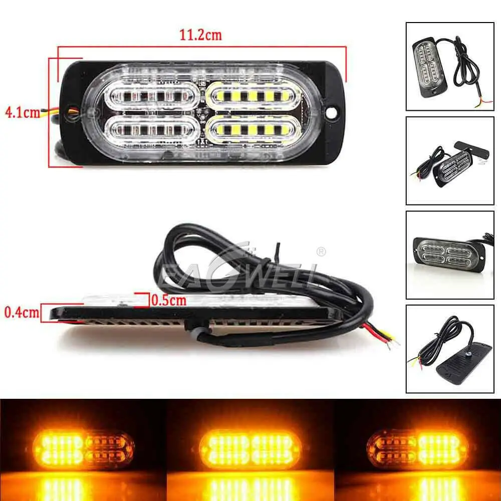 Аварийная решетка светильник автомобильный Стайлинг ярко-желтый 20 светодиодный