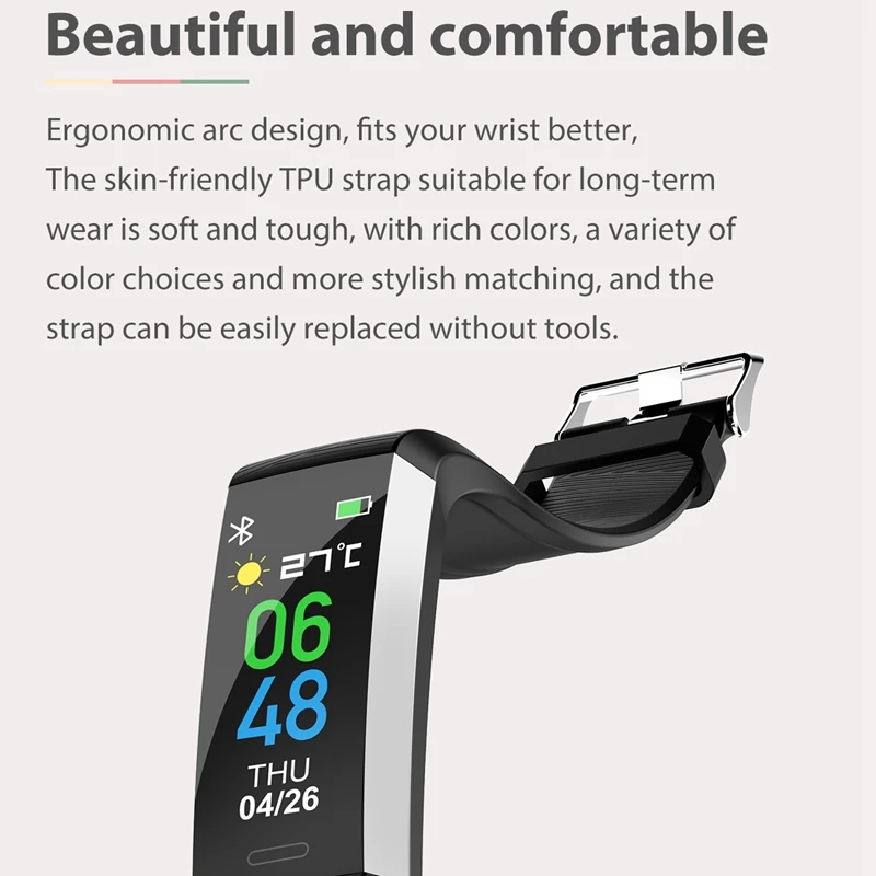 

S03 Smart Band Fitness Tracker Watch Sport Heart Rate Blood Pressure
