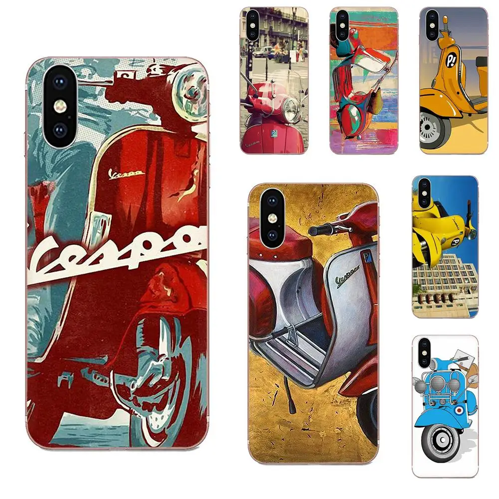 Vespa скутер Роскошные модные 2d ТПУ чехлы для Galaxy Alpha Note 10 Pro A10 A20 A20E A30 A40 A50 A60 A70 A80 A90 M10