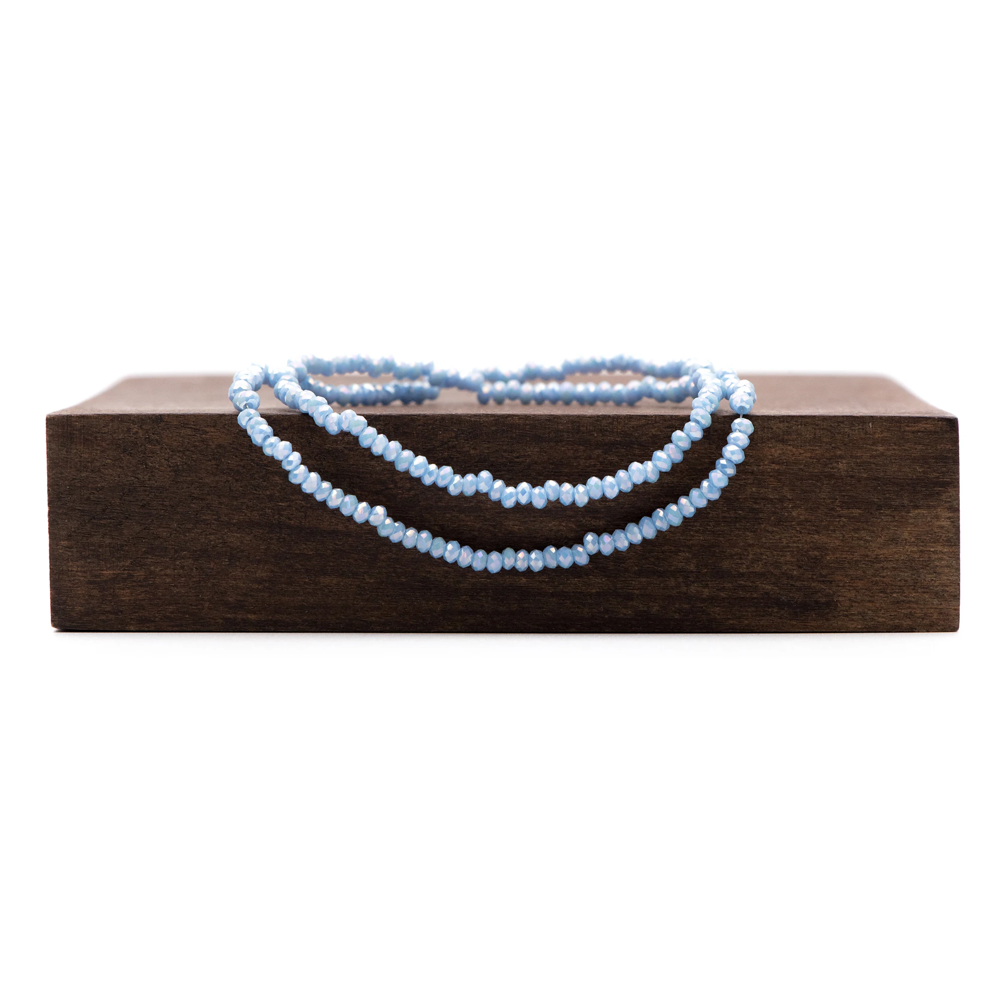 

Crystal Faceted Rondelle Beads 2mm, Tiny Size Glass Spacer Beads, Blue AB, For DIY Jewelry Findings (BZ02-25) / 200 beads