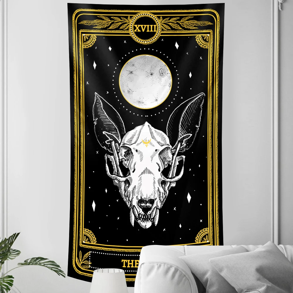 Tarot witchcraft psychedelic scene home art decorative tapestry Hippie Bohemian Datura sheet sofa blanket | Дом и сад