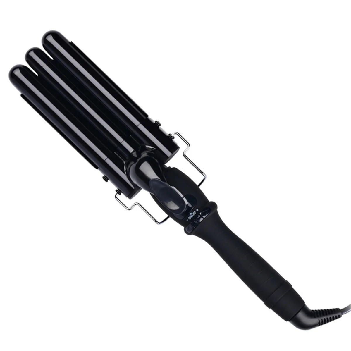 

Professional Triple Barrel Electric Hair Curler Temperature Adjustable Curling Iron Tourmaline Ceramic Hair Styler LCD Display