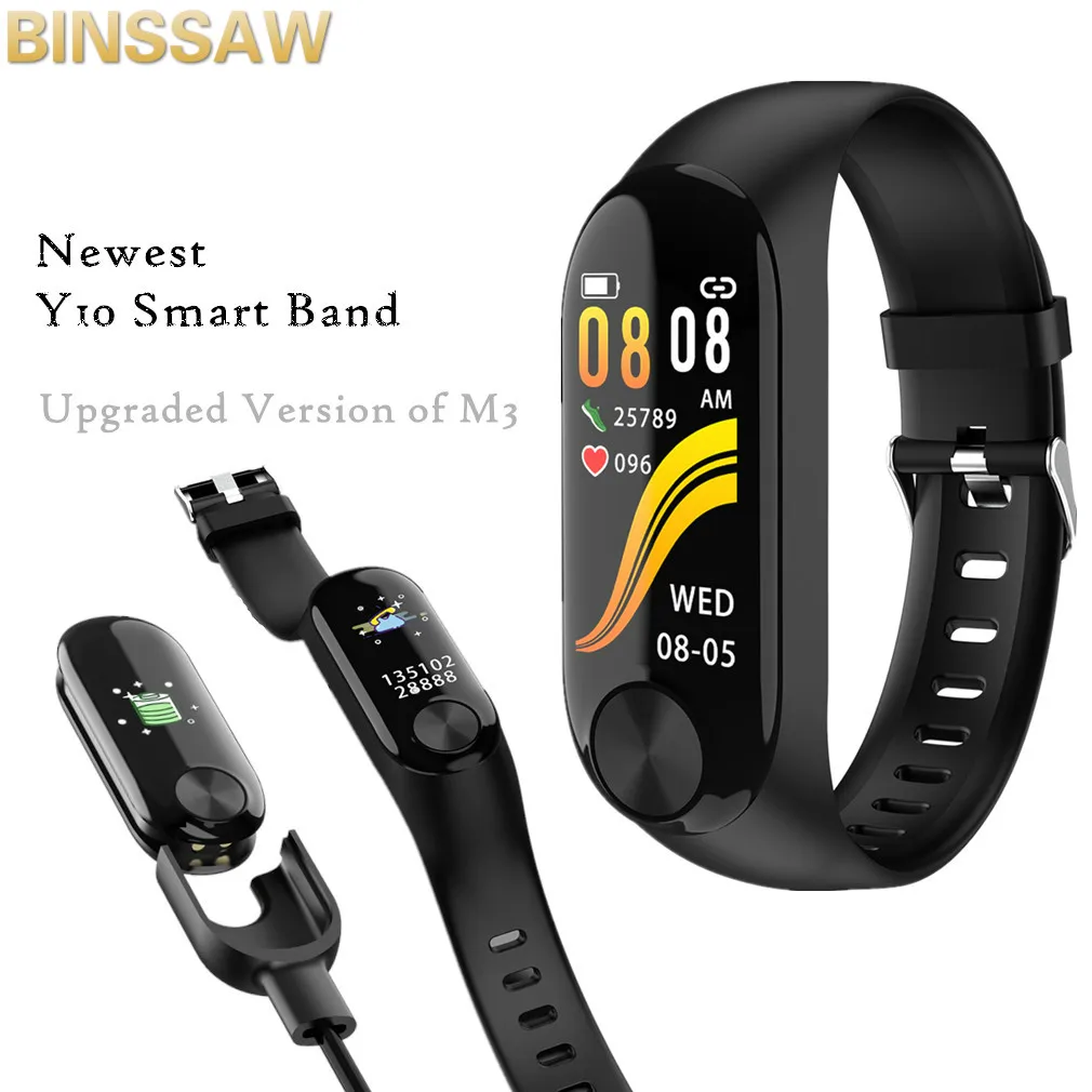 BINSSAW Y10 умная повязка на руку экран 85 мАч браслет для монитора vs M3 +
