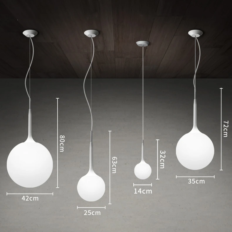 Скандинавские молочно белые стеклянные подвесные светильники современный