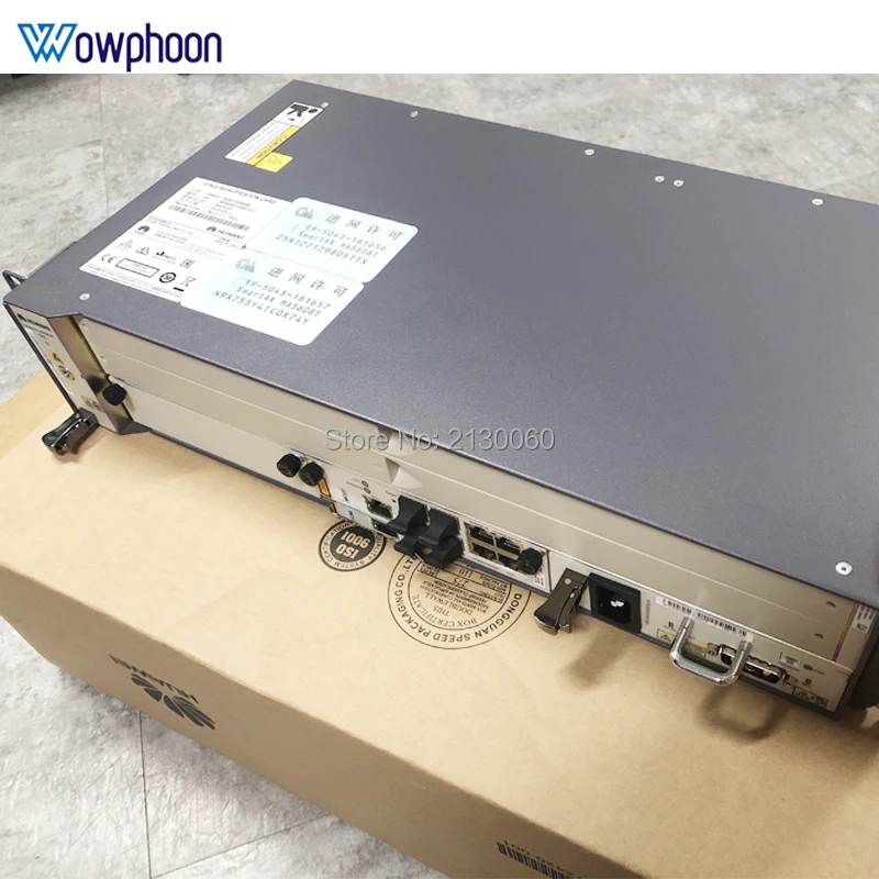 Fibra OLT 19 &quotдюймовый мини huawei MA5608T с шасси + вентилятор 1 * MCUD1 (10G) MPWC (DC)