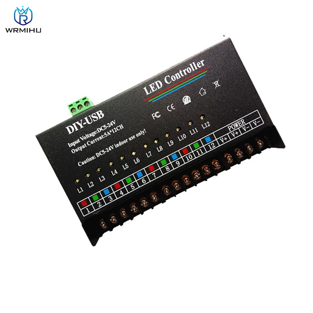 DC5-24V USB DIY LED CCT RGB 12-канальный Одноцветный программируемый контроллер 12V 5A * 12CH 3528 5050
