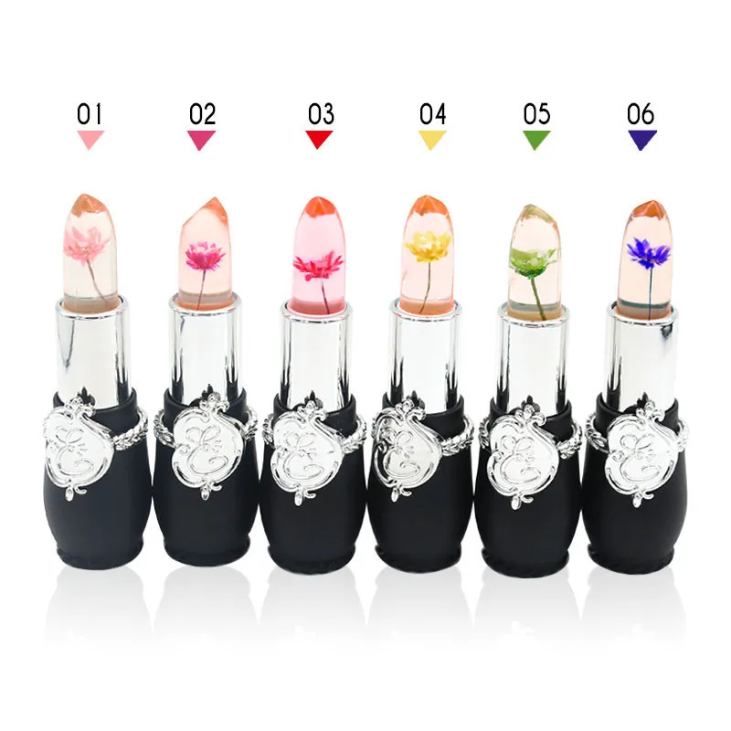 

HAICAR Lipstick 6PCS Lip balm Matte lipstick lips Beauty Bright Flower Crystal Jelly Lipstick Magic Temperature Change Color Lip