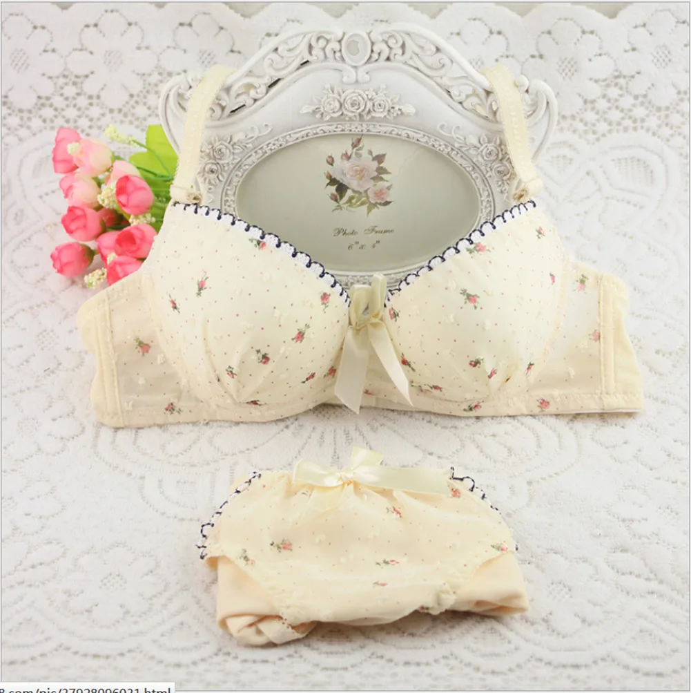 Лидер продаж 2020 женские хлопковые комплекты нижнего белья с цветочным принтом