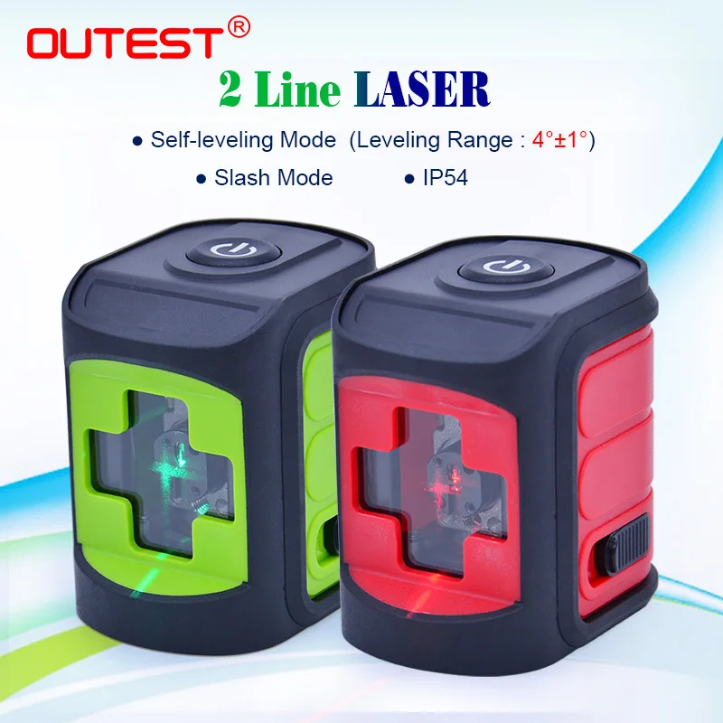 OUTEST A2R A2G красный/зеленый мини лазерный уровень самонивелирующийся нивелир с