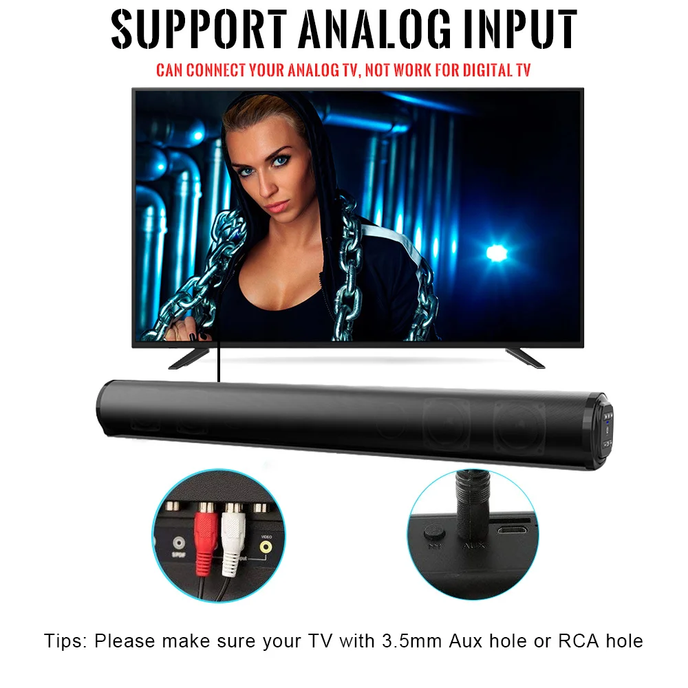 

Soundbar Wired and Wireless Speaker Subwoofer Home Theater Stereo Sound Column Speakers for TV PC Laptop Projector Music Center