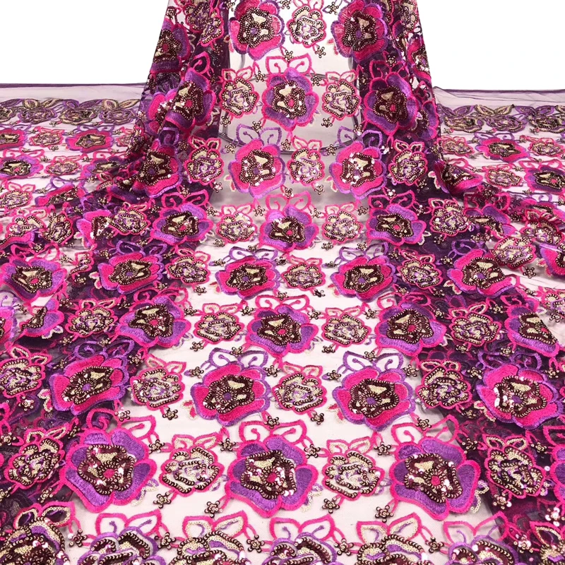 Новинка 2020 модный дизайн французский тюль кружевная ткань вышивка с блестками