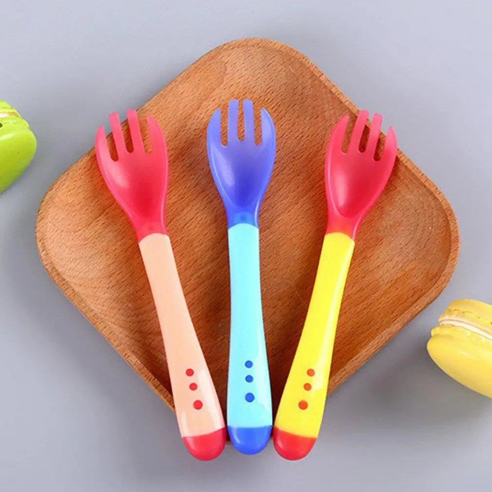 

Hot Sale Baby Soft Silicone Spoon Candy Color Temperature Sensing Spoon Children Food Baby Feeding Tools