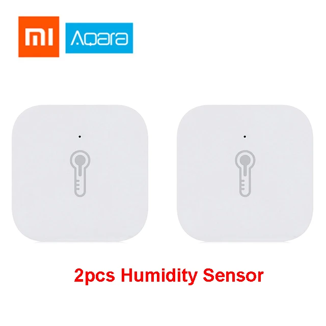 2pcs Humidity sensor Xiaomi Aqara комплекты умного дома шлюз 3 хаб камера настенный беспроводной переключатель двери окна сенсор дверной звонок беспроводной релейный модуль домашний комплект - Цвет: 2pcs Humidity sensor
