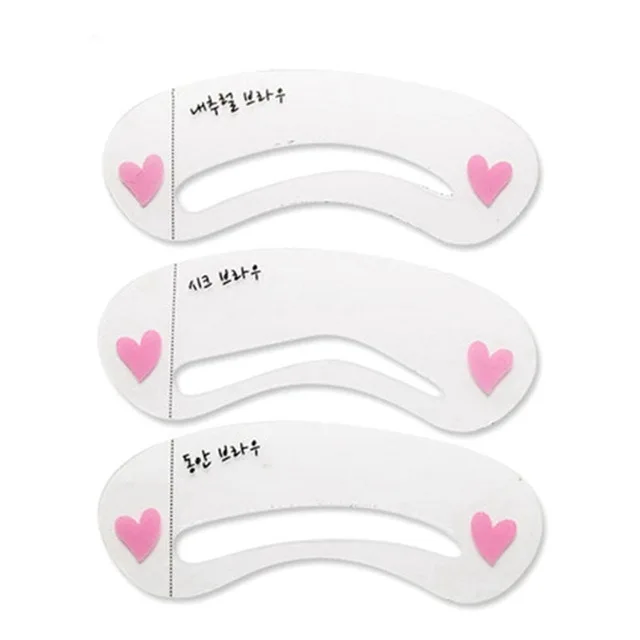 3pcs stencils Miss Rose водонепроницаемый карандаш для бровей Гель 10 цветов стойкий Набор для перманенного макияжа бровей оттенок коричневый черный карандаш для глаз макияж - Цвет: 3pcs stencils
