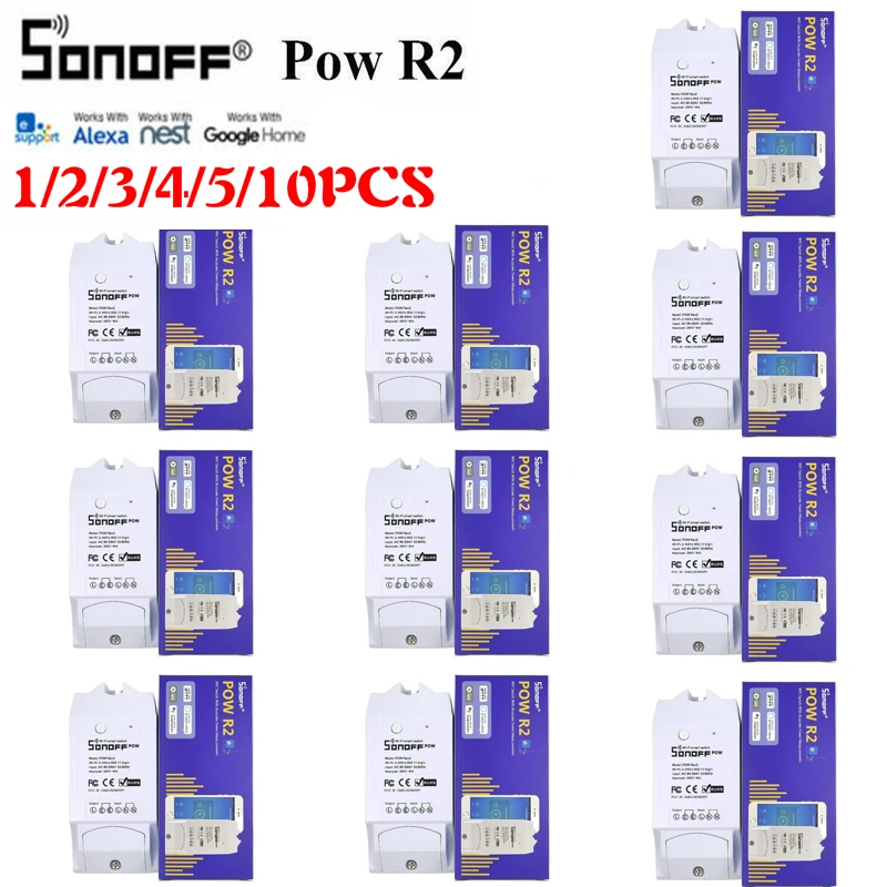 1/2/3/4/5/10 шт. Sonoff Pow R2 основные умный дом переключатель Wi Fi Управление Приложение
