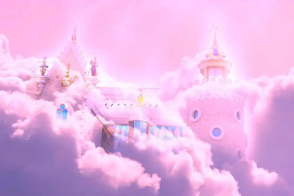 

Photography backdrops glitter Princess castle colorful clouds baby shower background birthday party photocall studio props