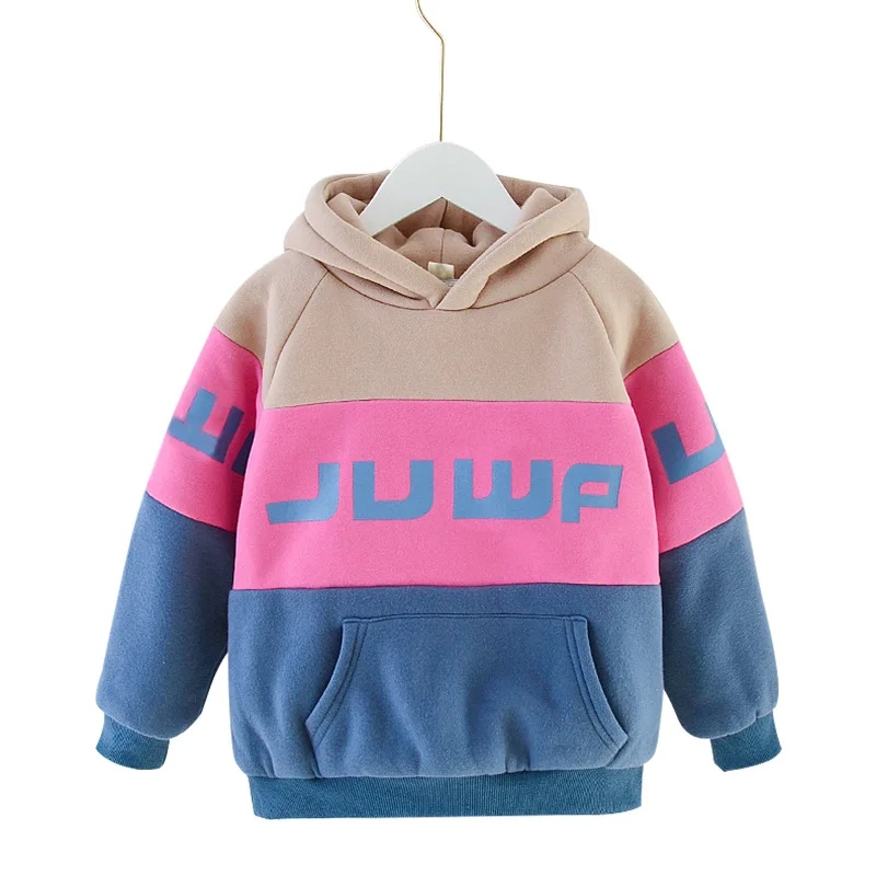 

Han edition brim girl fashion girls 2021 new autumn and winter children a wholesale long-sleeved fleece and wool tide