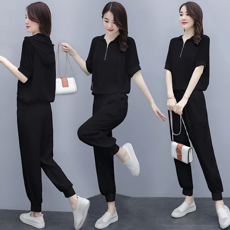 Комплекты для женщин Лето 2020 Новый Модный повседневный комплект из двух