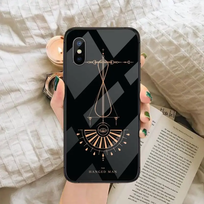 

Death Tarot Card Phone Case Tempered glass For iphone 6 6S 7 8 plus X XS XR 11 12 mini PRO MAX