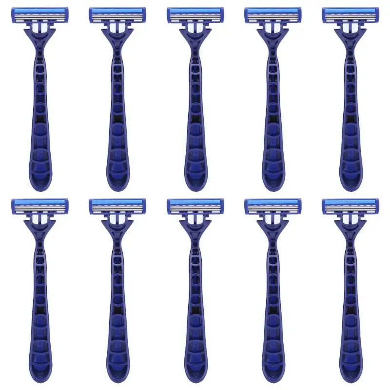 3-слойные лезвия портативная ручная Бритва для мужчин лица одноразовые бритвы