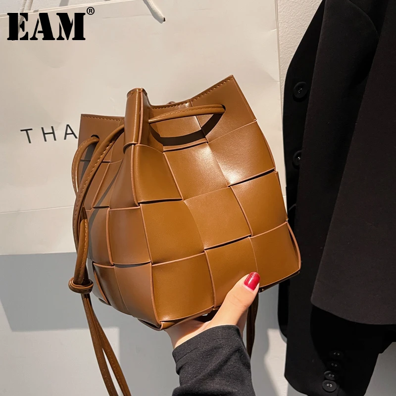 

Женская тканевая сумка [EAM], черная модная универсальная сумка на одно плечо, Высококачественная сумка-мешок 18A6012, новинка осенне-зимнего сез...