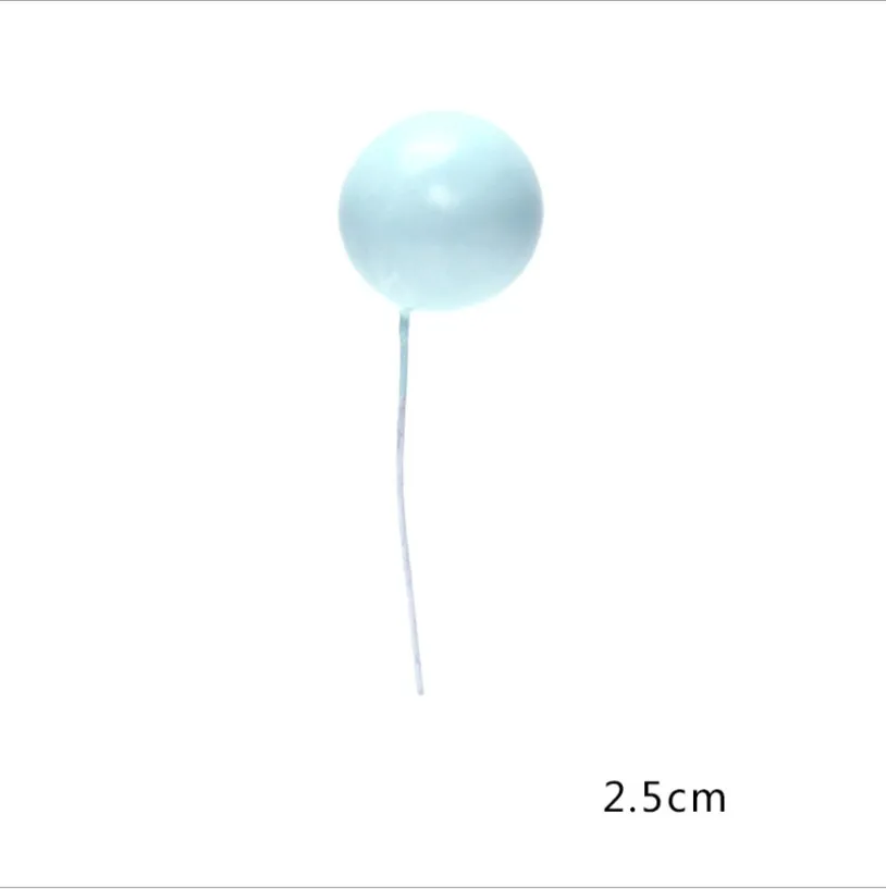 blue 2.5cm 5pcs Cakelove 5 шт./лот Прекрасный Золотой шар торт Топпер кекс ко дню рождения для украшения детского душа детский день рождения праздничный свадебный сувенир поставки - Цвет: blue 2.5cm 5pcs