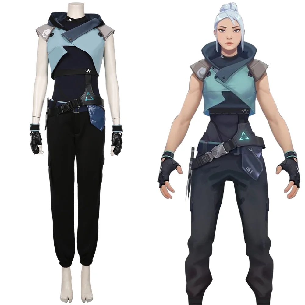 Game Valorant Jett Cosplay Costume Halloween Jumpsuit Outfits Halloween Carnival Costumes
