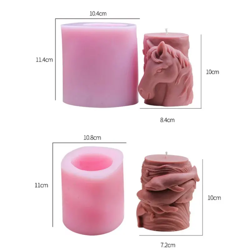 3d-свеча в форме леса и животного дизайнерские восковые свечи виде лошади головы