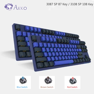 Игровая механическая клавиатура AKKO 30873108 SP Horizon Skyline Cherry MX с переключателем 87108 клавиш 85% PBT TYPE-C USB креативная боковая буква