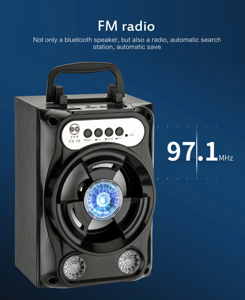 Портативная Bluetooth-колонка с микрофоном Водонепроницаемая беспроводная уличная