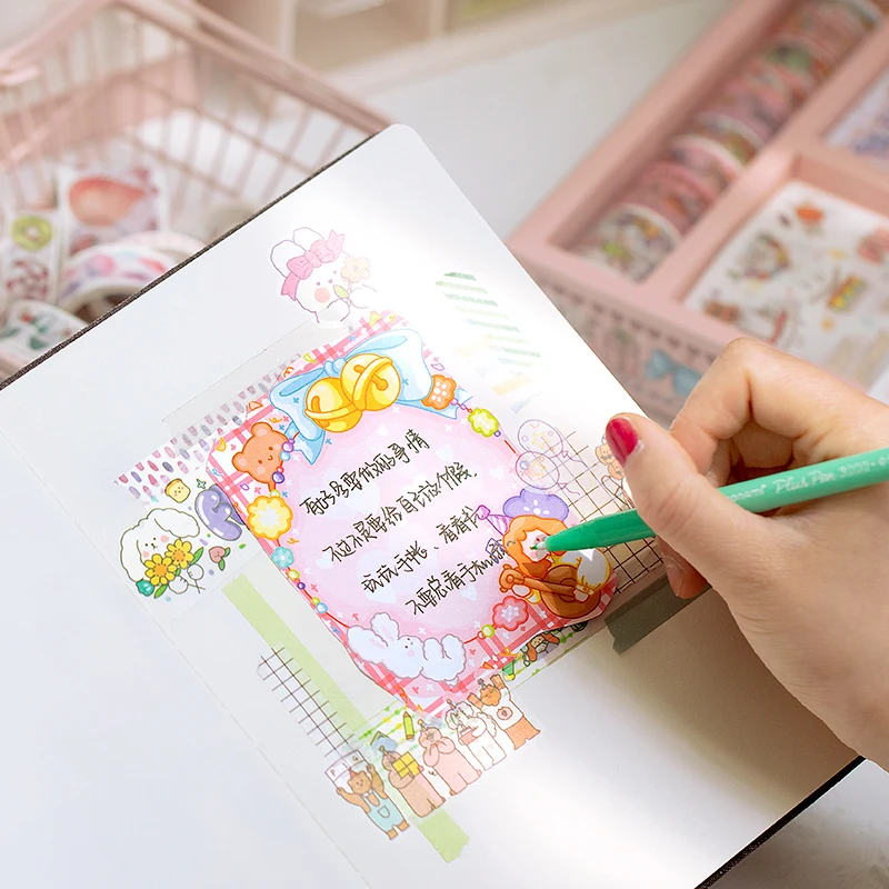 Yoofun Washi лента + наклейка искусственный материал Набор декоративных аксессуаров