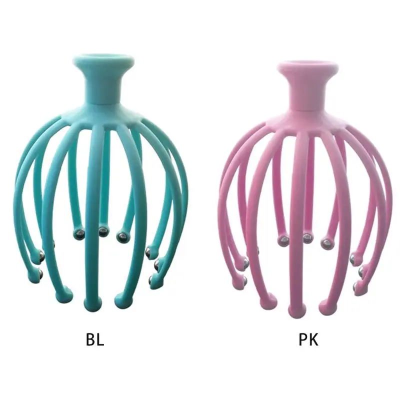 

Ручной массажер для кожи головы с 12 когтями, углеродный железный шарик, роликовая чесалка U2JD