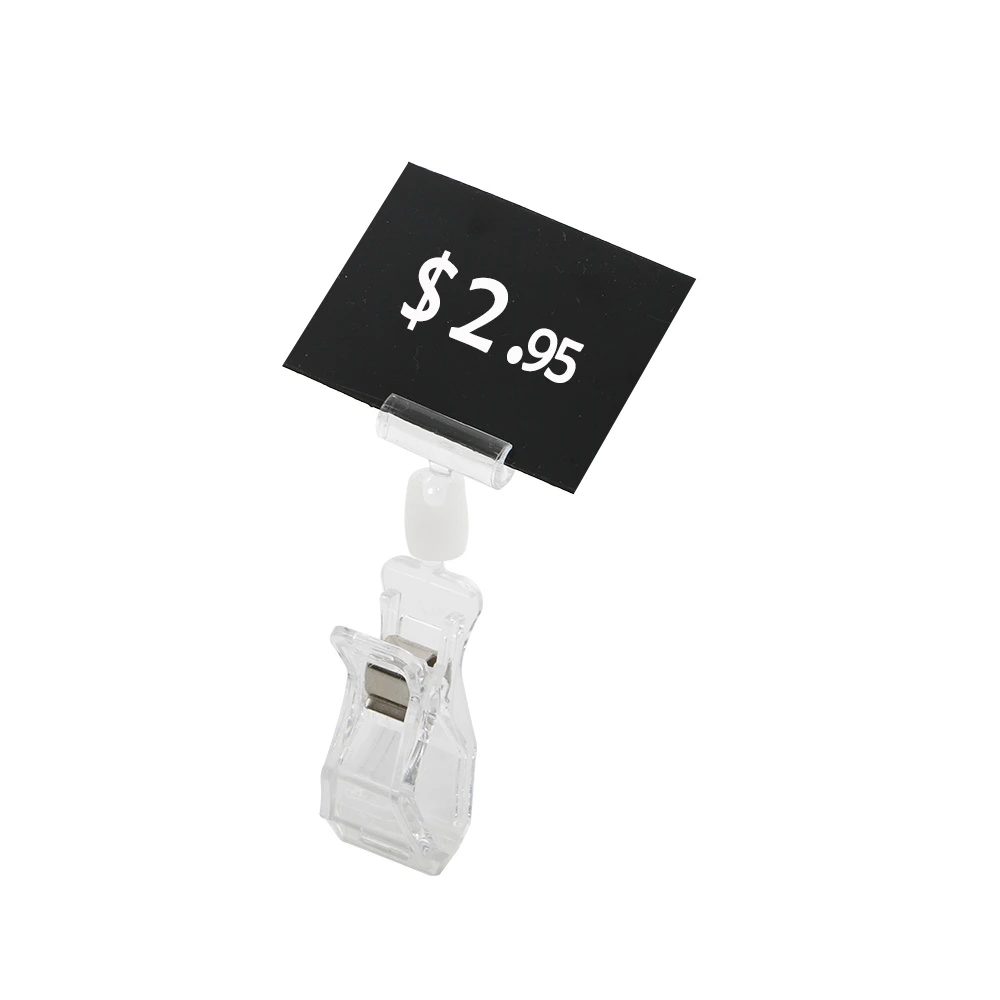 Rotating Clip On Pop Swivel Sign Holding Clamp Price Tag Snap Name Card Pin Hangrails | Дом и сад