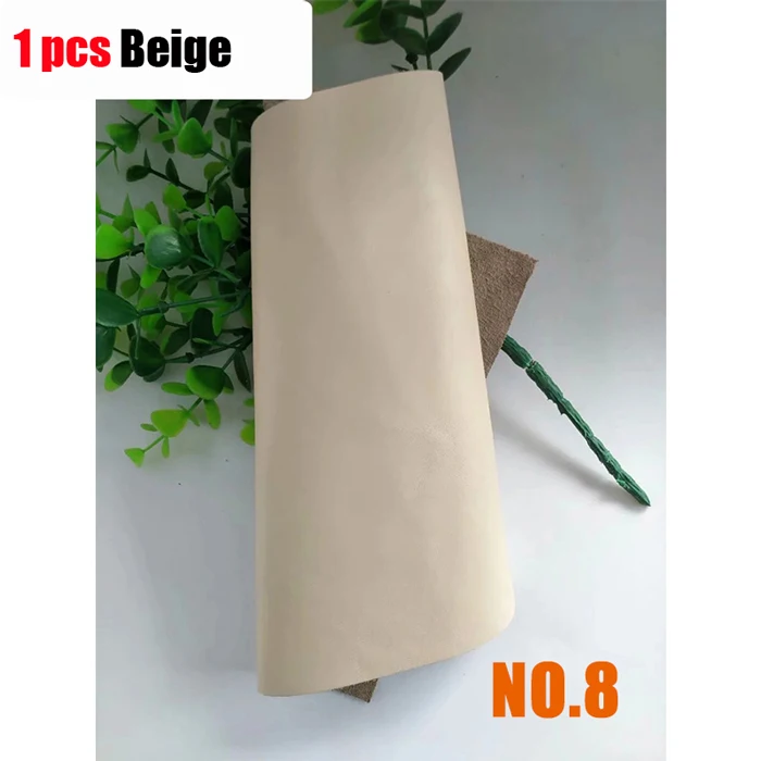1PCS NO.8 beige Растительного дубления воловья кожа материал ткань кусок настоящая кожа для мебели DIY художественное ремесло швейные аксессуары воловья натуральная кожа - Цвет: 1PCS NO.8 beige