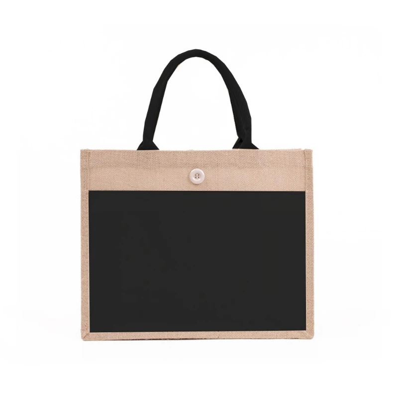 Джутовые Сумки-тоуты сумка из мешковины многоразовая женская для пляжа с ручкой