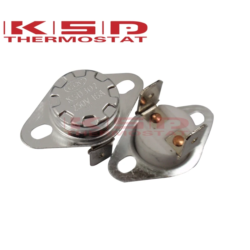 Ceramics Thermostat Thermostat KSD301/KSD302 40C~300C 16A250V NC Normal Closed Temperature Switch 40C 50C 65C 95C 130C 120C150C