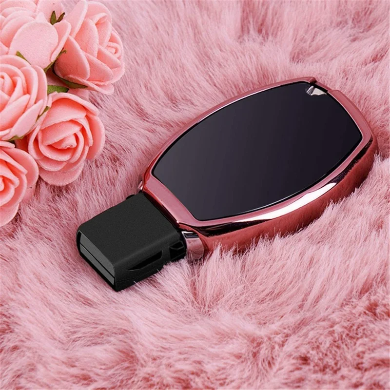 

TPU Soft Rubber Car Smart Key Case Cover for Benz A C E S Class GLK CLA GLA GLC GLE CLS SLK AMG E260l C200l Car Accessories