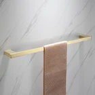 Новый продукт простой стиль 304 нержавеющая сталь матовый золотой держатель для полотенец для ванной комнаты одинарный держатель для полотенец вешалка полка для мытья