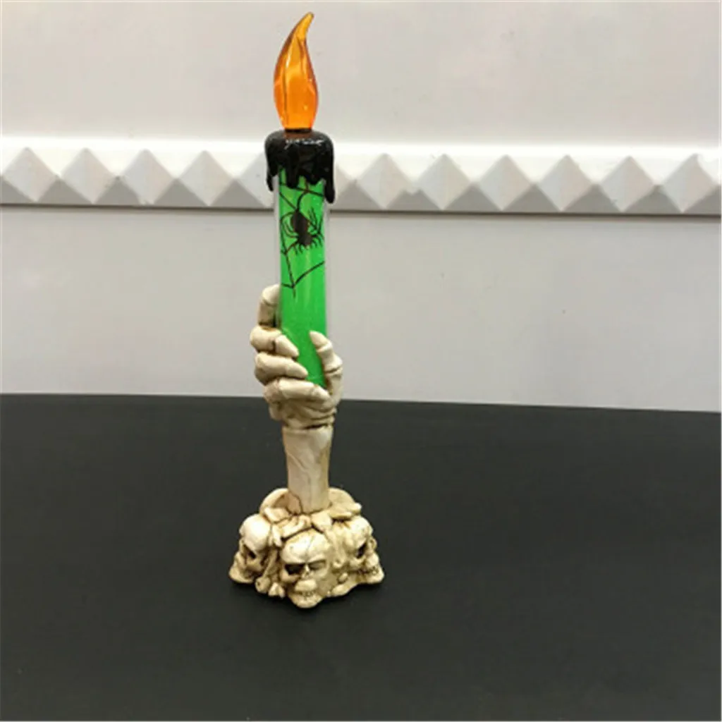 Хэллоуин Черепа скелета ручной держатель лампы в форме свечи светильник